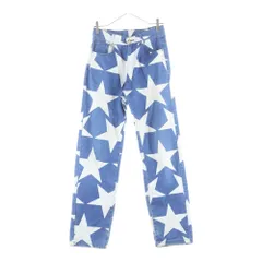 Vivienne Westwood (ヴィヴィアンウエストウッド) 80s スターデニムパンツ 茶タグ 総柄 インディゴのサムネイル