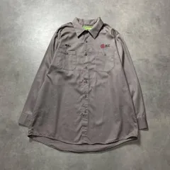 GQ5310◇ARAMARK : ワークシャツ◇Ｌ◇ブラウンベージュ系 アラマーク 長袖シャツ 企業物