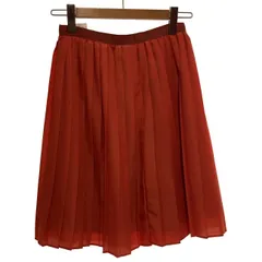 【中古】　URBAN RESEARCH　スカート　ひざ丈　無地　プリーツ　バックジップ　古着　/2405