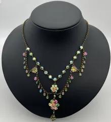 Michal Negrin ミハエルネグリン 46cm ローズ 花 ネックレス ストーンのサムネイル