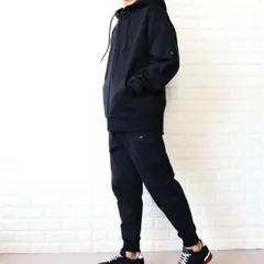 Y-3 ワイスリー スウェット上下セット ジップアップパーカー フーディ スウェットパンツ セットアップ メンズ ロゴ ブラック 黒 H44785 H44799