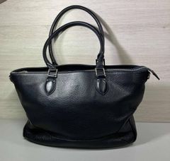 極美品】ガレリアント トートバッグ オールレザー シボ革 ネイビー