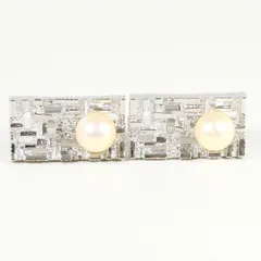 シルバー カフス イミテーションパール 総重量約10.5g