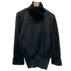 【中古】　Miss Chloe　ブルゾン　ウールジャケット　アウター　ハイネック　フルジップ　無地　サイドポケット　日本製　古着　/2497のサムネイル