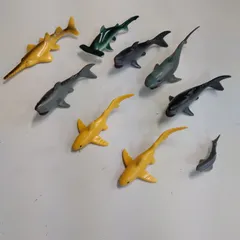 【TAKA90-51】◇ ｢海洋生物 サメの仲間 フィギュア コレクション｣ まとめて9体セット