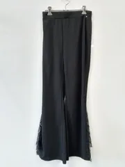 ピ822●SHEIN●シーイン●フレア●ストレッチ●パンツ●レース●sizeS●黒