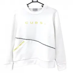 【美品】クアルトユナイテッドベーシック トレーナー 白×イエロー 裏微起毛 CUBS  メンズ M ゴルフウェア CUARTO UNITEDのサムネイル