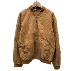 【中古】　Golden Bear　レザージャケット　スエードブルゾン　アウター　フルジップ　無地　リアルレザー　サイドポケット　USA製　古着　/1531