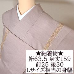 単衣・一つ紋・江戸小紋】裄65 身丈157.5 袖49.5 単衣 正絹 縫い一つ紋
