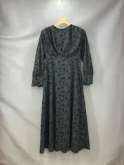 ★ N. Natural Beauty Basic ナチュラルビューティーベーシック 長袖ワンピース017-3240040 花柄 サイズM ブラック 通年