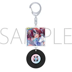 ホロライブ レコード風キーホルダー ホロライブ×HoneyWorks パクパク成敗 ハコス・ベールズ グッズ キーホルダーのサムネイル