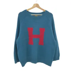 HUMAN MADE ヒューマンメイド 長袖ニット サイズ:L Hロゴ    ネイビー メンズ / 241019002355のサムネイル