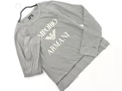 EMPORIO ARMANI エンポリオアルマーニ ロゴ 長袖 ラグラン カットソー sizeM/グレー ■◇ メンズ
