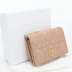 DIOR ディオール グリシン ウォレット ディオール カロ S5132UWHC 二つ折り財布 カーフ【中古】 レディース