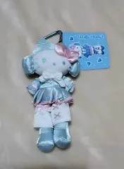 ハローキティ ぬいぐるみ キーホルダー ブルー ドレス