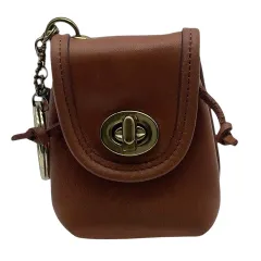 希少 COACH コーチ ターンロック キーリング コインケース 小銭入れ リュック型 グローブレザー ヴィンテージ アメリカ製 レディース