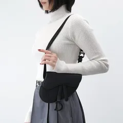 【未使用 展示品】Dior Saddle ストラップ付き バッグ BLACK