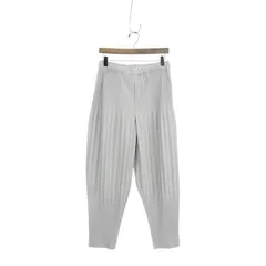 HOMME PLISSE ISSEY MIYAKE オムプリッセ イッセイミヤケ BASICS プリーツパンツ ウエストドローコード ライトグレー 1 HP55JF451のサムネイル