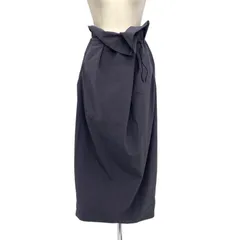 2025SS Mame Kurogouchi マメクロゴウチ Split Yarn High Waisted Drawstring Skirt スプリットヤーンハイウエストドロースカートのサムネイル