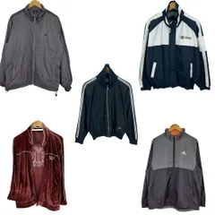 古着まとめ売り 5着セット メンズ トラックジャケット adidas Champion New Balance ジャージ ウィンドブレーカー ストリート スポーツMIX
