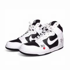 ナイキ NIKE Supreme シュプリーム 美品 NIKE SB DUNK HIGH OG QS By Any Means  DN3741-002 22SS スニーカー US10.5 28.5cm ブラック ホワイト SB03260426170
