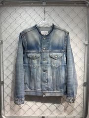 48 24ss マルジェラ ノーカラーデニムジャケット 6695 - メルカリ