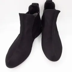 フィットフィット fitfit ショートブーツ サイドゴア ウエッジソール 23.5㎝ ブラック k37406 0416