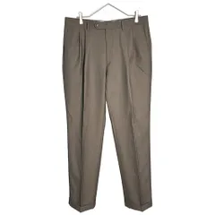 RALPH LAUREN ラルフローレン 2タック スラックスパンツ ブラウン(メンズ W34 L32)中古 古着 X9861のサムネイル
