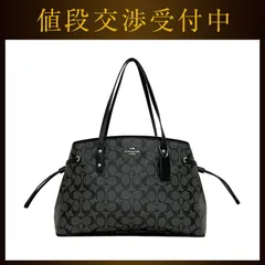 コーチ トートバッグ ブラック グレー 黒 灰色 シグネチャー F57842