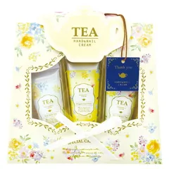 夏の贈り物お中元 スペシャルケアギフト TEA FLOWER YELLOW セット内容/ハンドクリーム（20ml）×3