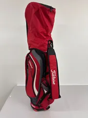 ★★送料無料【良品】Titleist タイトリスト キャディバッグ カート式 レッド 6分割 ネームタグ付