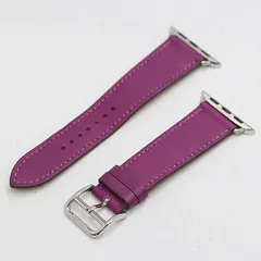 美品 エルメス アップルウォッチ 純正ベルト レザー パープルカラー 30ｍｍ用 メンズ/レディース腕時計 2000000 NSK KMT