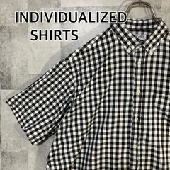 USA製 INDIVIDUALIZED SHIRTS インディヴィジュアライズド シャツ 半袖 ボタンダウンシャツ ギンガムチェック M ワイド