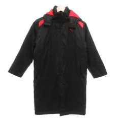 プーマ PUMA ベンチコート 中綿ジャケット 140 黒 ブラック フード付き 長袖 バックロゴ /NU ■ECF004
