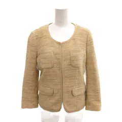 バナナリパブリック BANANA REPUBLIC 美品 ジャケット 2 黄色 織り柄 ノーカラー 長袖 /IL ■ECG004のサムネイル