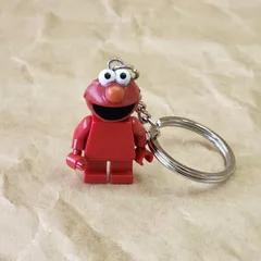 セサミストリート　ブロックキーホルダー　エルモ
