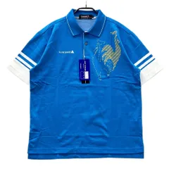 サイズ：L LE COQ GOLF ルコックゴルフ  半袖ポロシャツ  ブルー系 [240101636374] ゴルフウェア メンズ ストスト