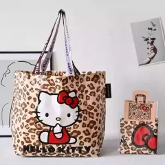 (即納/予約) 正規品 ハローキティ レオパード ヒョウ柄 タポリンバッグ