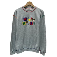 【中古】　MIKI HOUSE　スウェット　長袖　トレーナー　クルーネック　裏毛　ブランドロゴ　ワッペン　日本製　古着　/1952