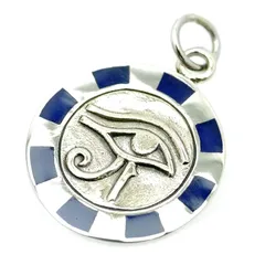 【新品】 [シルバーワン] シルバー925 ホルスの目 ペンダントトップ メンズ hi 右目 青 エジプト神話 1