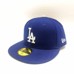 05w09935 ニューエラ NEW ERA  59FIFTY MLB ロサンゼルス・ドジャース ベースボールキャップ ブルー 7 1/2(59.6cm) 中国製 ユニセックス  ポリエステル【中古品】