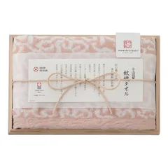 春の贈り物便り フェイスタオル（木箱入） 今治謹製 ピンク 33.5×75cm 0.2kg 綿100%