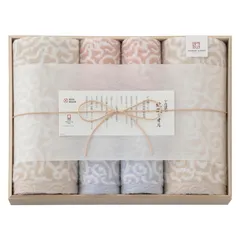 春の贈り物便り タオルセット（木箱入） 今治謹製 1.4kg 綿100% バスタオル（60×110cm）･フェイスタオル（33.5×75cm）･ウォッシュタオル（33.5×31cm）×各2