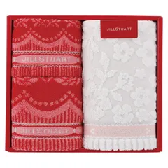 春の贈り物便り フェイスタオル2P&タオルハンカチ ジルスチュアート フェイスタオル:34×70cm、タオルハンカチ:25×25cm 0.3kg 綿100%
