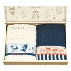 春の贈り物便り フェイスタオル2P それいけ!アンパンマン 約34×75cm 0.3kg 綿100%