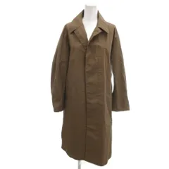 ユニクロ UNIQLO U 美品 ステンカラーコート S ライトブラウン ロング丈 /TL ■ECF004