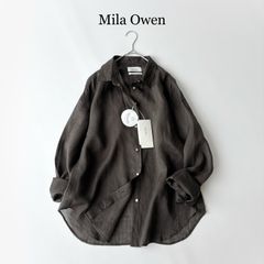 美品】ミラオーウェン フレンチリネン シャツ オーバーサイズ オリーブ 