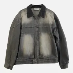 LAB 男M デニム ジャケット グレー M6759