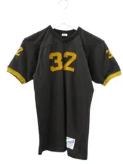 チャンピオン CHAMPION 80s フットボールTシャツ キッズ トリコタグ USA製 ブラック 子供服 M 10-12