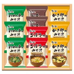 春の贈り物便り フリーズドライ味噌汁ギフト 旨み家 ほうれん草味噌汁･かき卵味噌汁×各3、松茸お吸い物･ごぼう味噌汁×各2